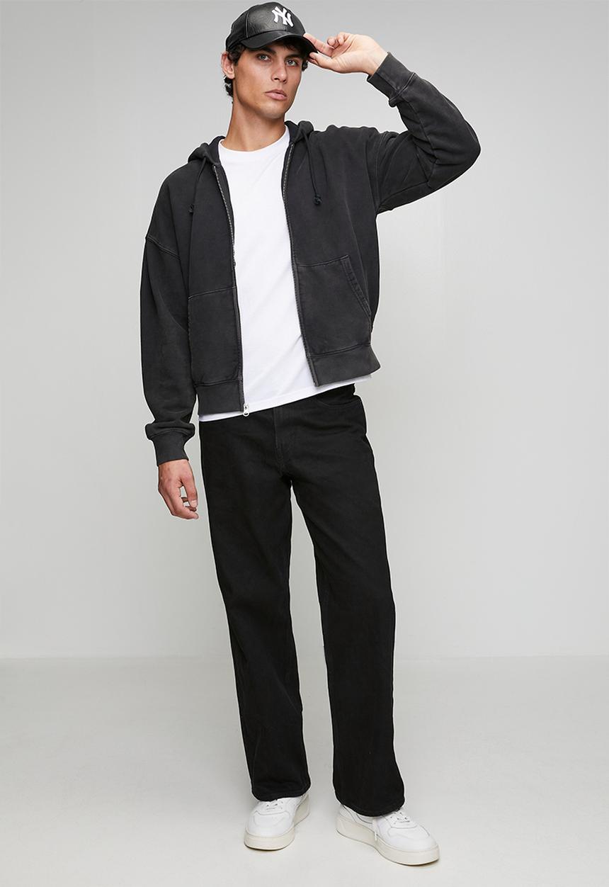 Levi’s® - Hayes Boxy Full Zip - Grunge Wash Jet Black