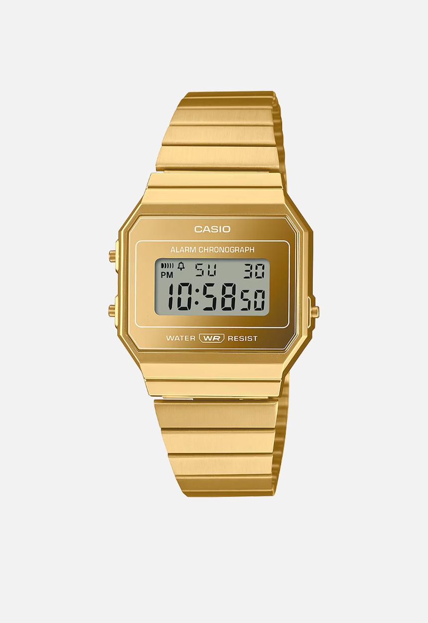 Casio - Retro Steel Gold Slim Case - Gold