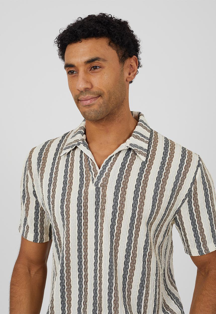 Brave Soul - Verigo Polo - Black / White / Khaki