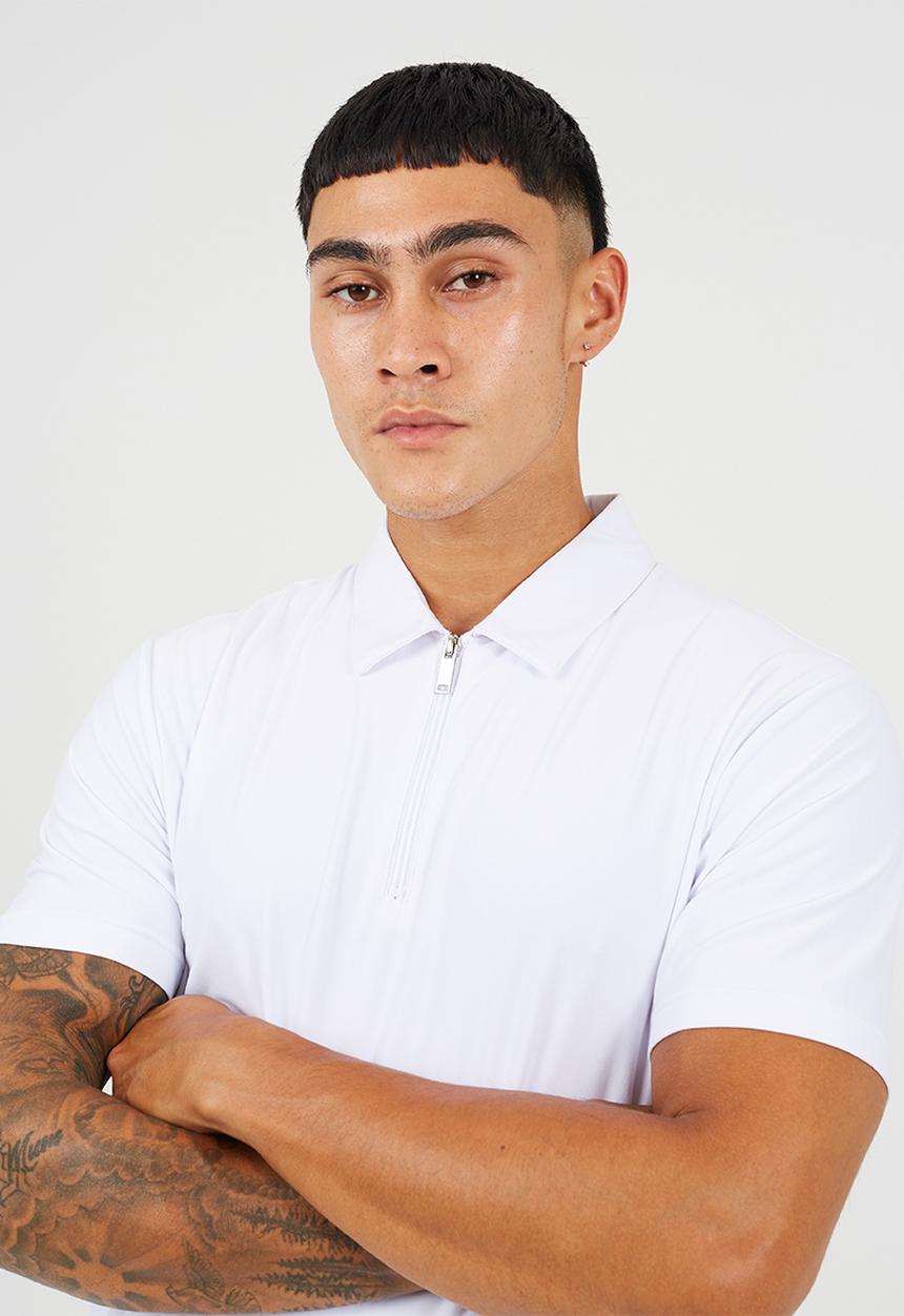 Brave Soul - MENS REGULAR FIT, SHORT SLEEVE GRIFFINB - OPTIC WHITE