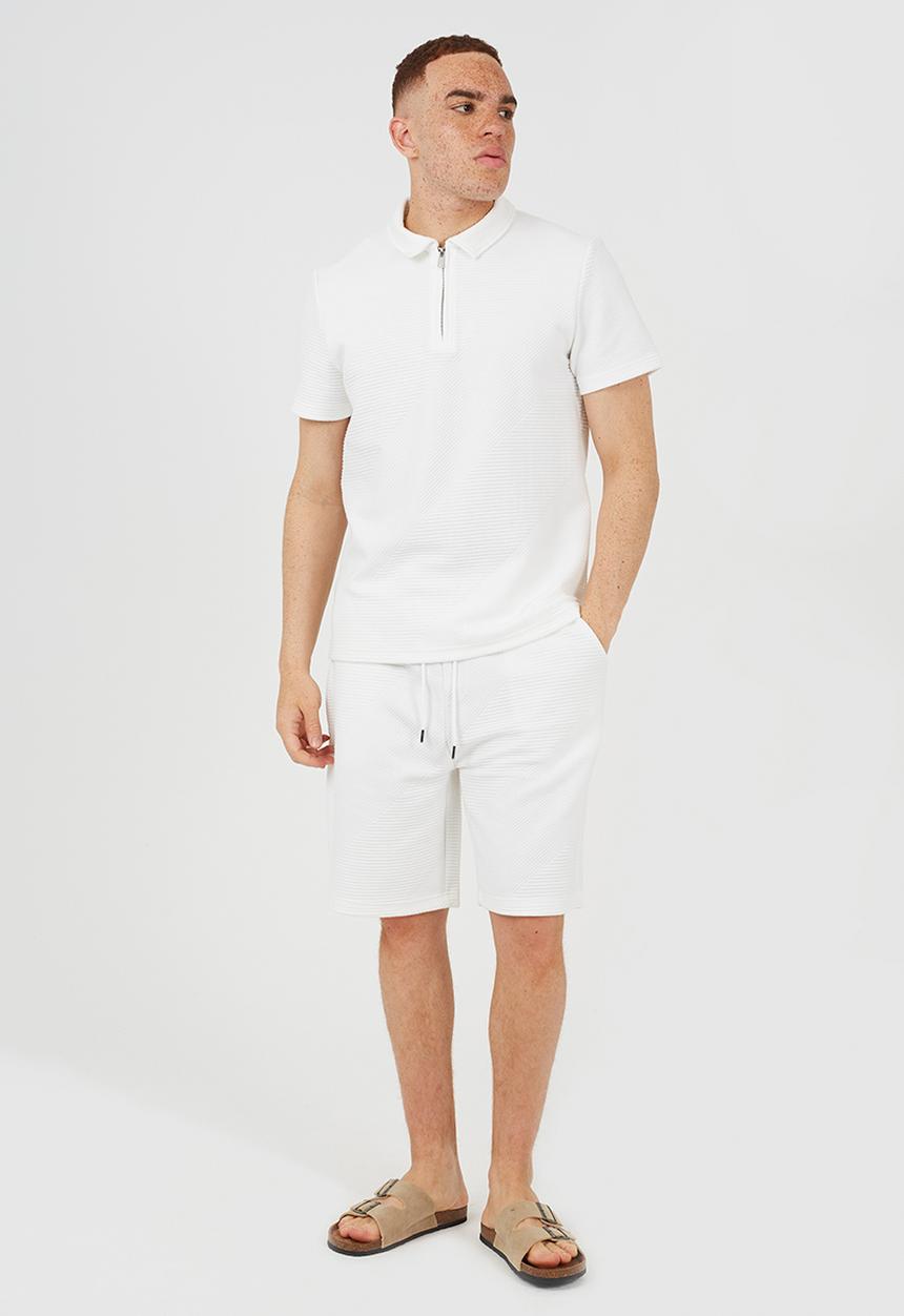 Brave Soul - MENS REGULAR FIT, SHORT SLEEVE HARLEM - OPTIC WHITE