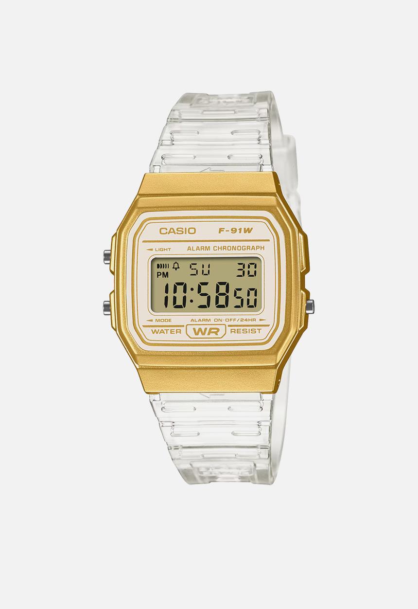 Casio - Semi Trans Square Gold Digit - Gold