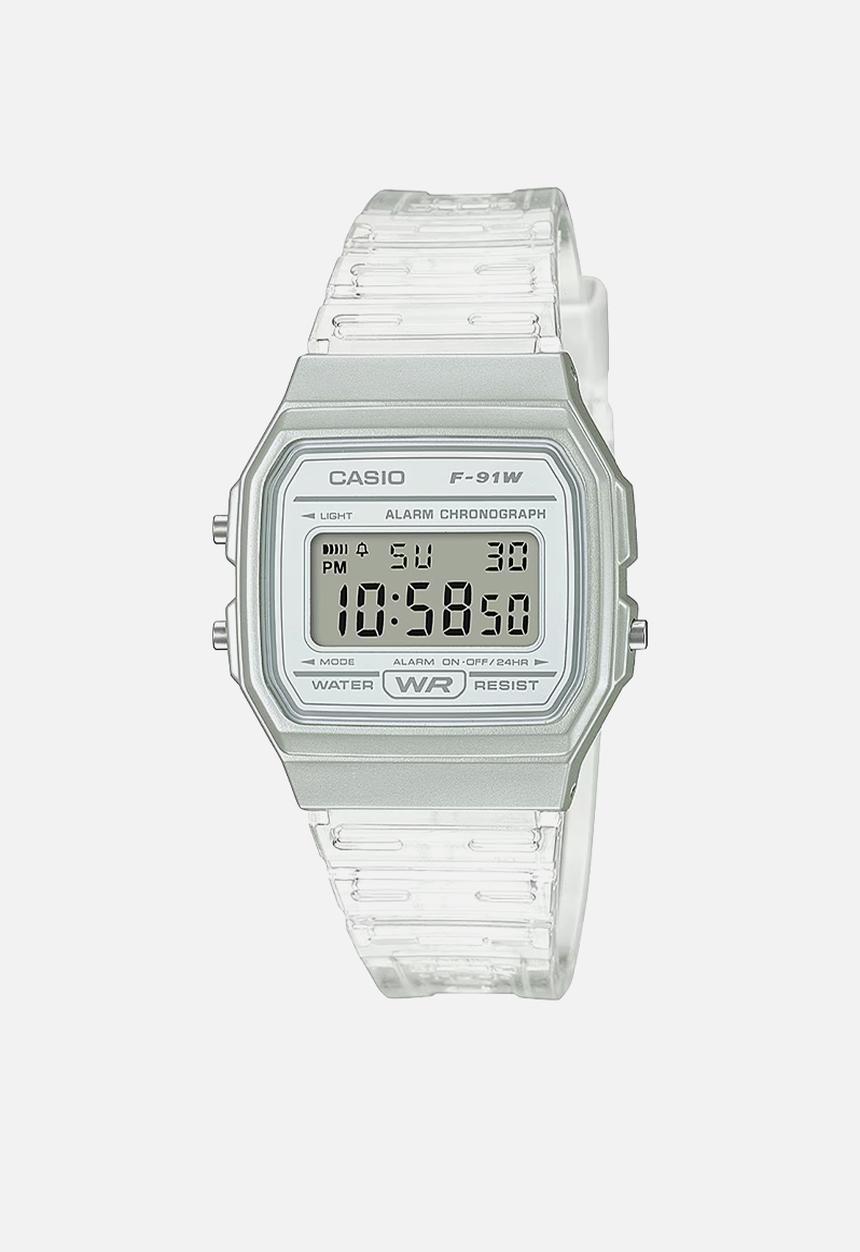 Casio - Semi Trans Square Digit - White