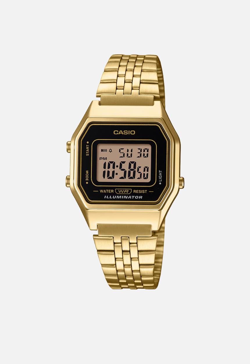 Casio - Retro Gold Black Digital - Gold & Black