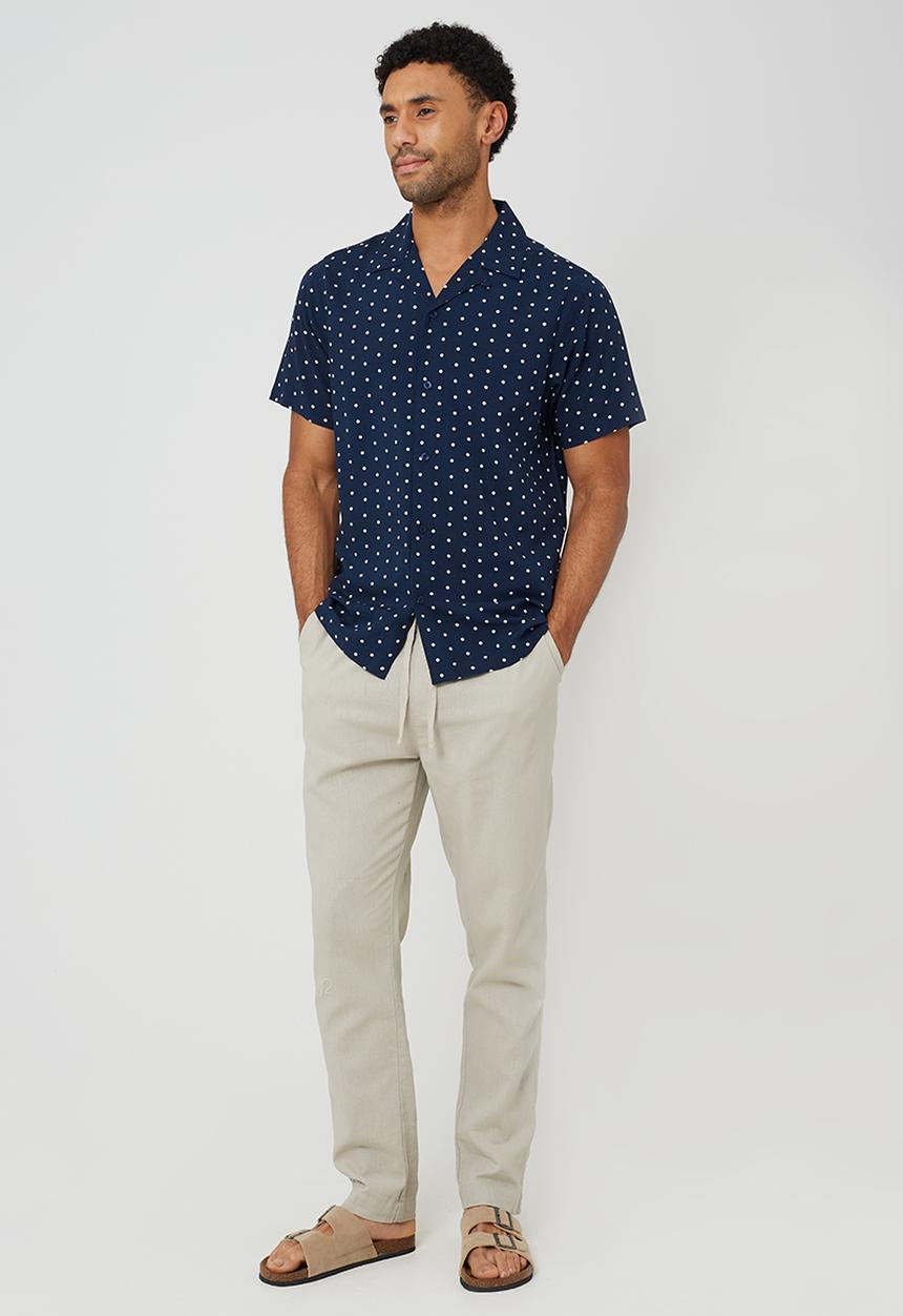 Brave Soul - Shekells Shirt - Navy/White