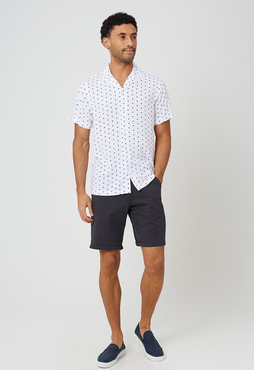 Brave Soul - Shekells Shirt - White / Navy