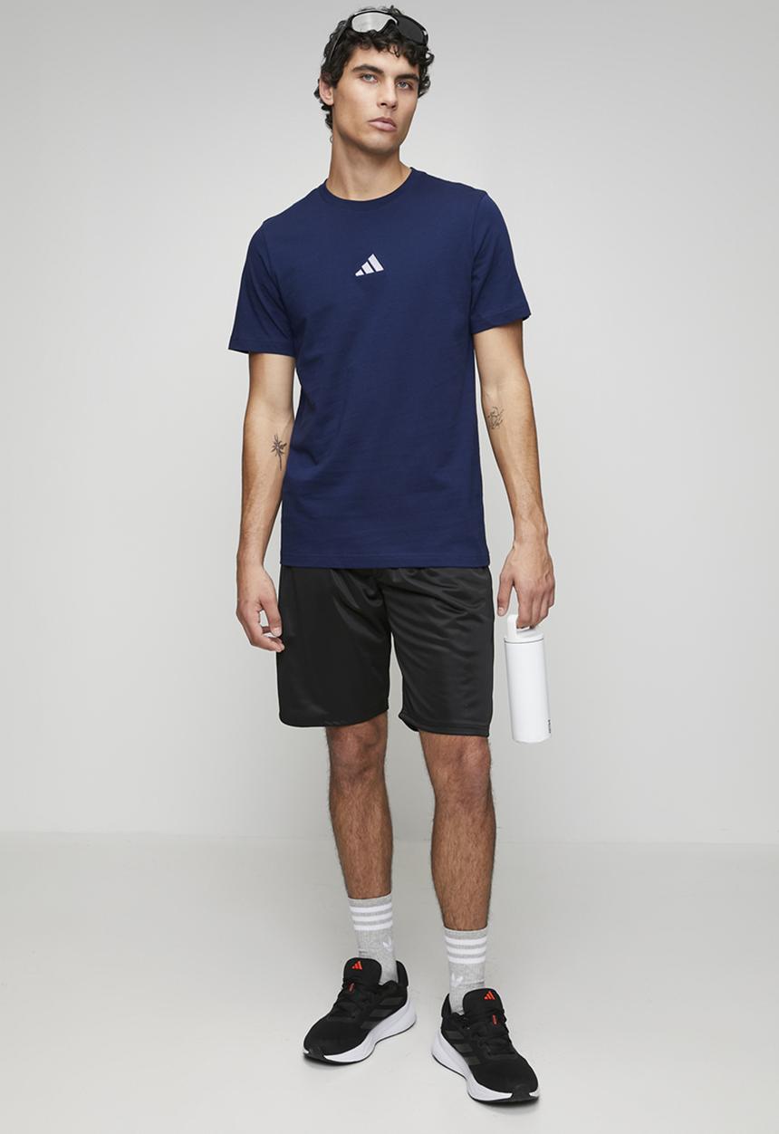 adidas Performance - Small Logo SJ Tee  - dark blue/white