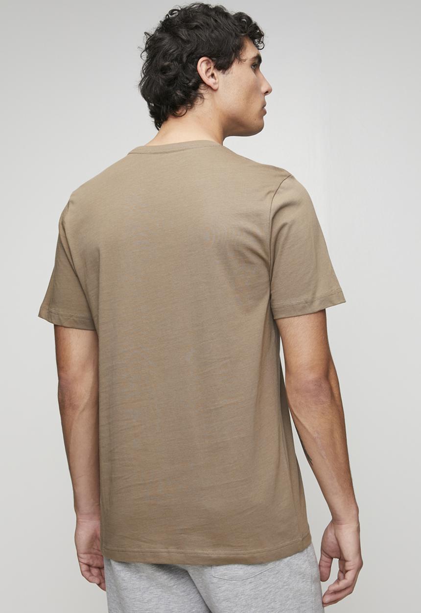 adidas Performance - Small Logo SJ Tee  - Khaki Six/ ecru tin