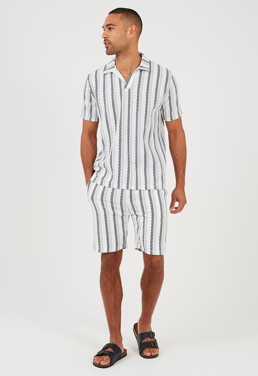 Brave Soul - Verigo Short - White/Black/Light Blue