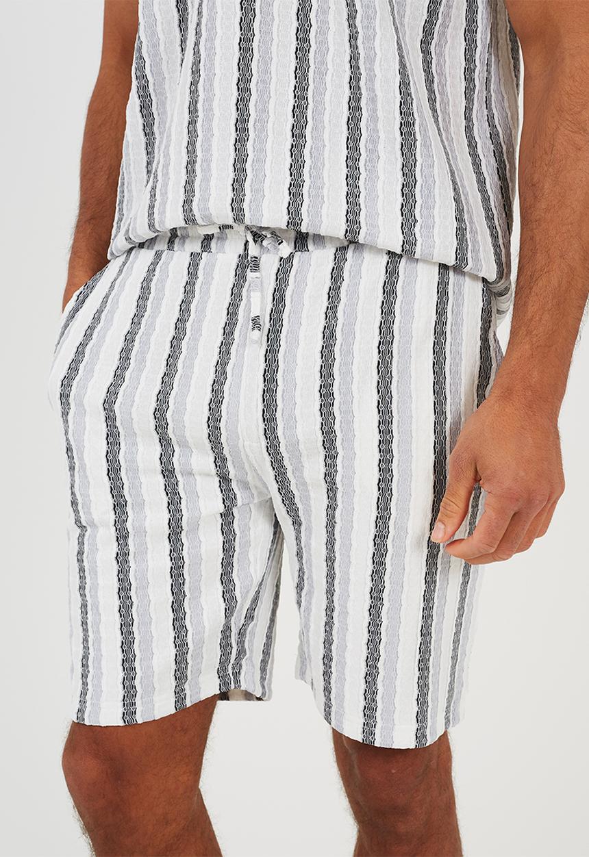 Brave Soul - Verigo Short - White/Black/Light Blue