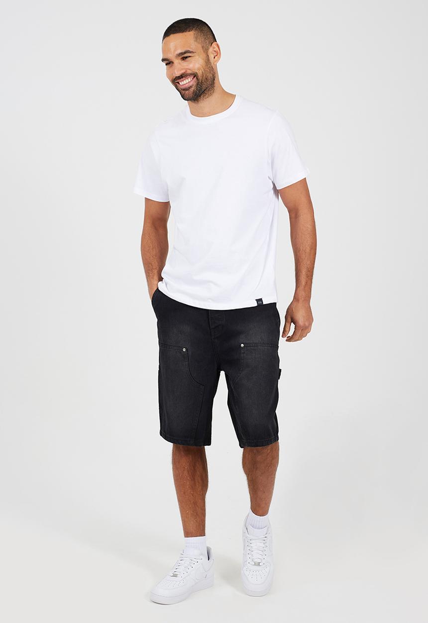 Brave Soul - Denim Carpenter Shorts - Charcoal