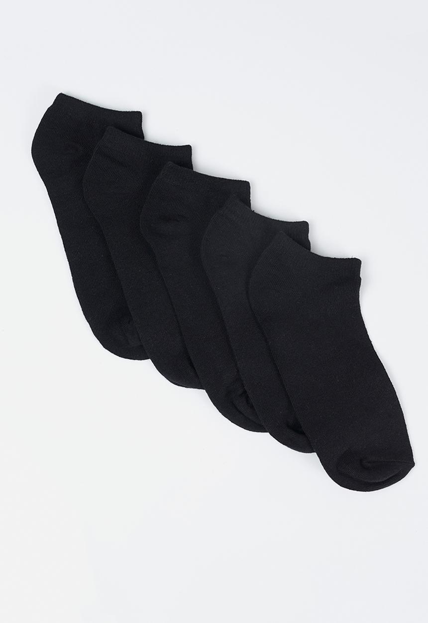 Brave Soul - 5Pk Sneaker Socks - Black