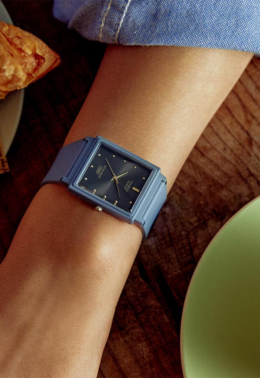 Casio - Analog Rect Dial Blue Res - Blue