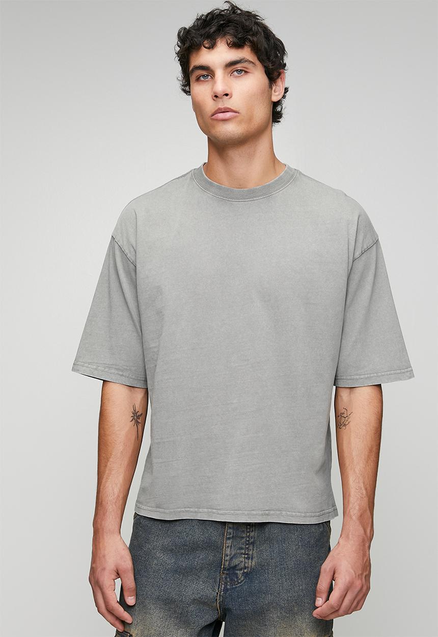 Cotton On - Cropped fit T-shirt - slate stone wash