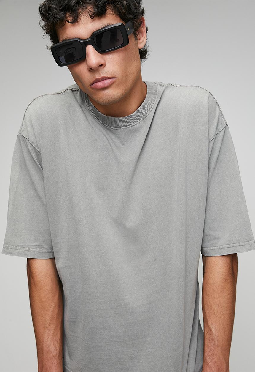 Cotton On - Cropped fit T-shirt - slate stone wash