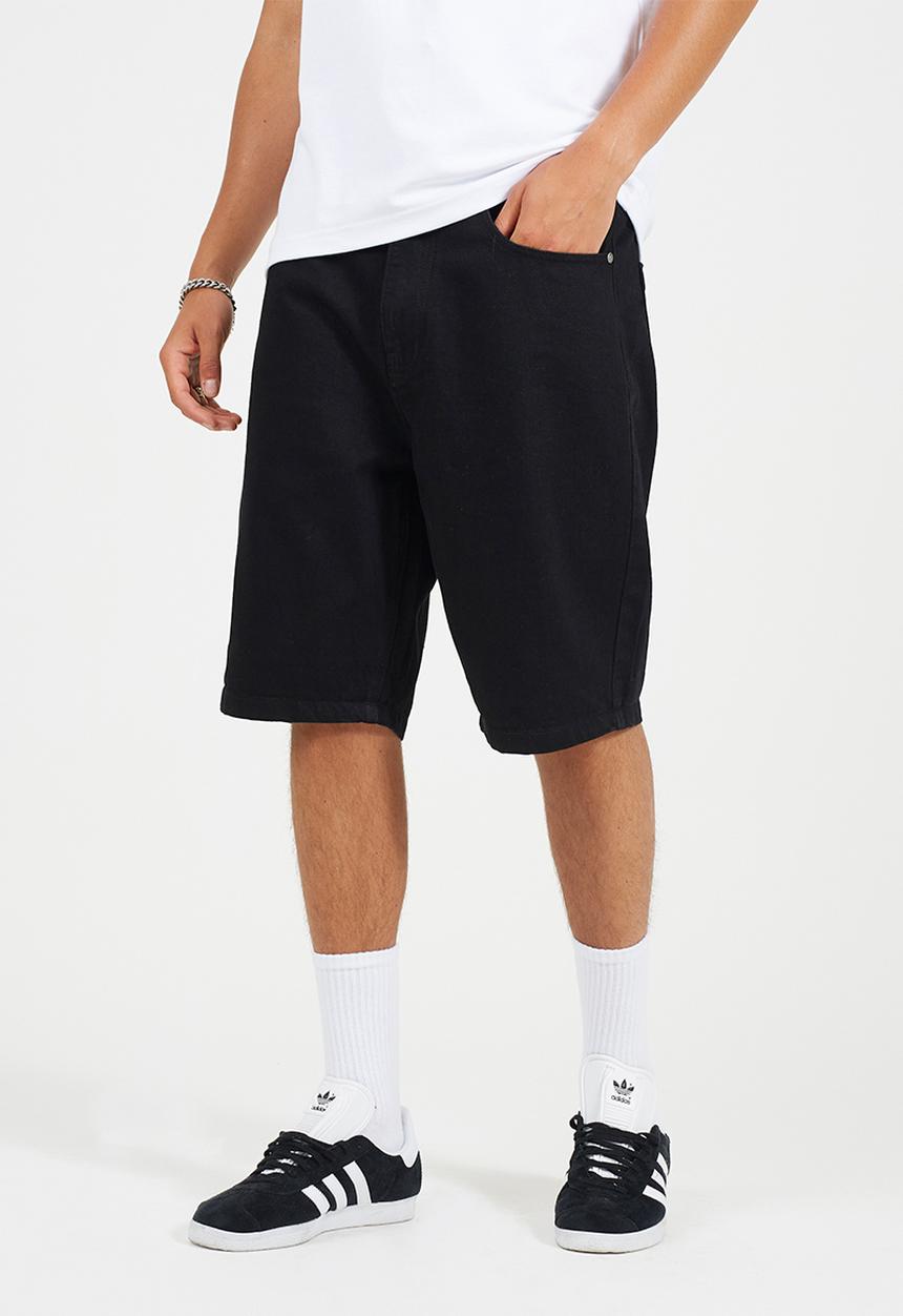 Brave Soul - Uganda Washed Denim Short - Black Wash