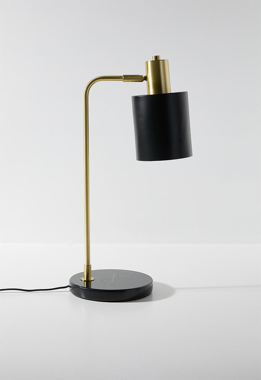Sixth Floor - Eli desk lamp - black & gold
