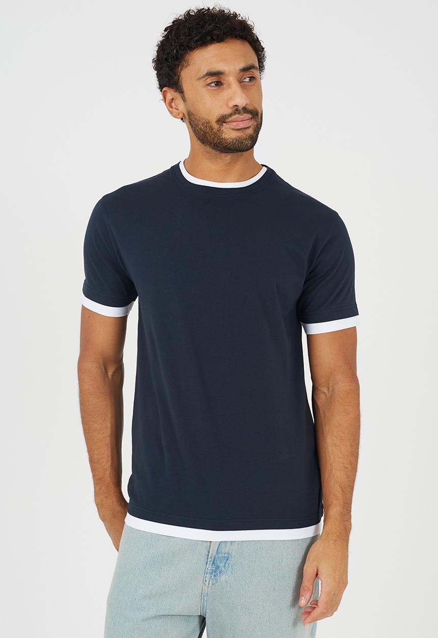 Brave Soul - Nate T-shirt - Dark Navy / Optic White