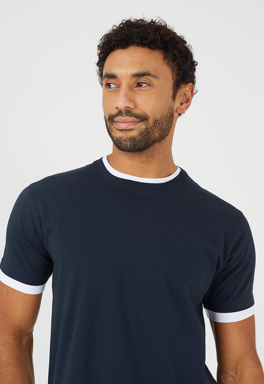 Brave Soul - Nate T-shirt - Dark Navy / Optic White