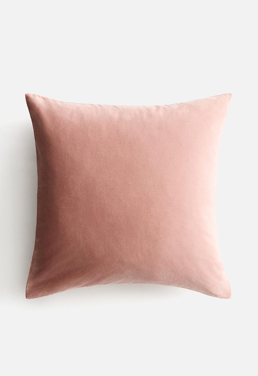 H&M - Cotton velvet cushion cover - light dusty pink