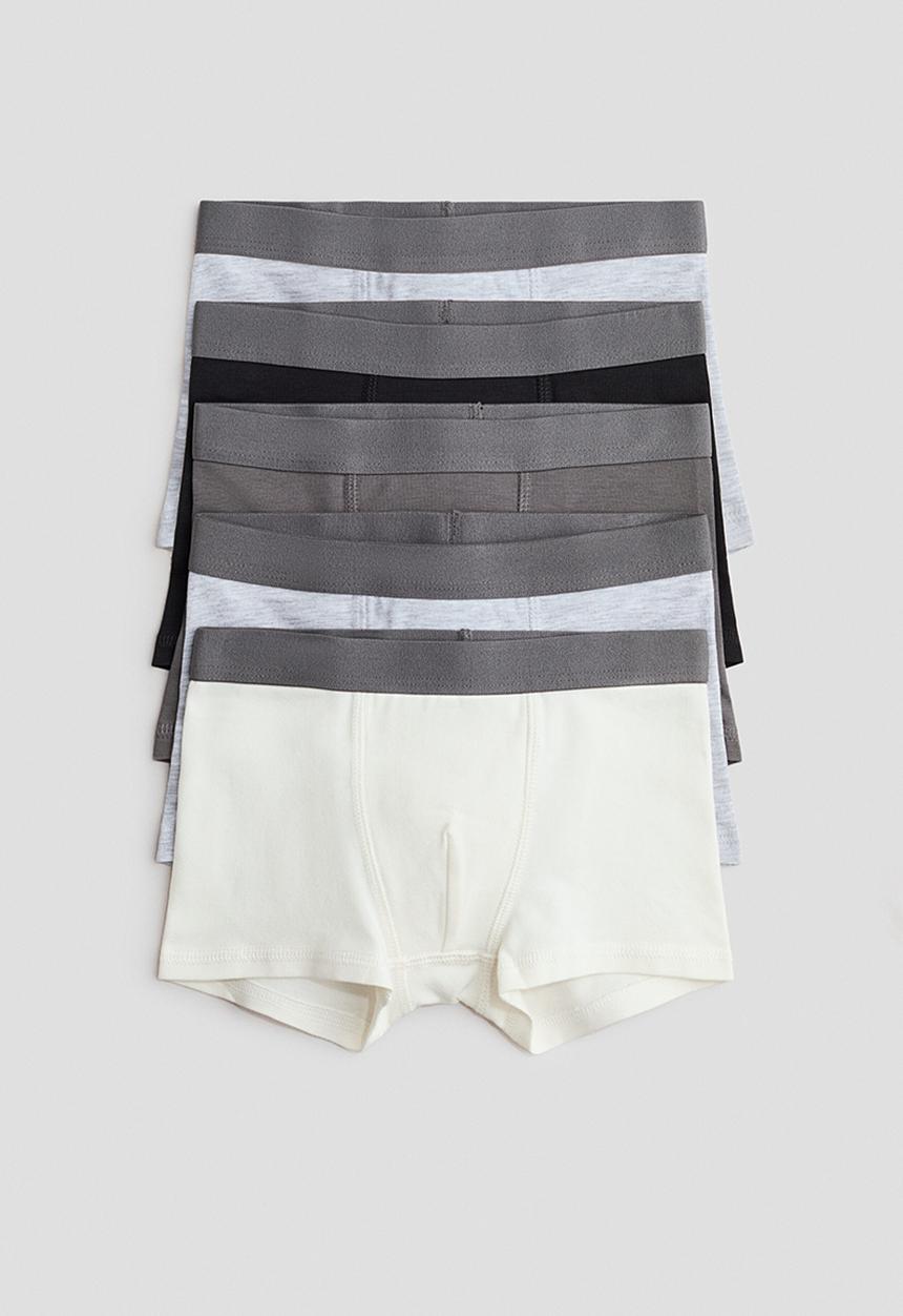 H&M - 5-Pack trunks - white/grey