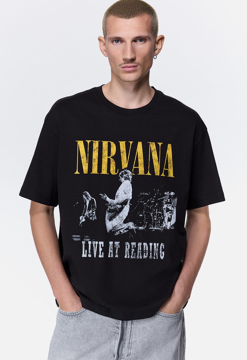 H&M - Loose fit t-shirt - black/nirvana