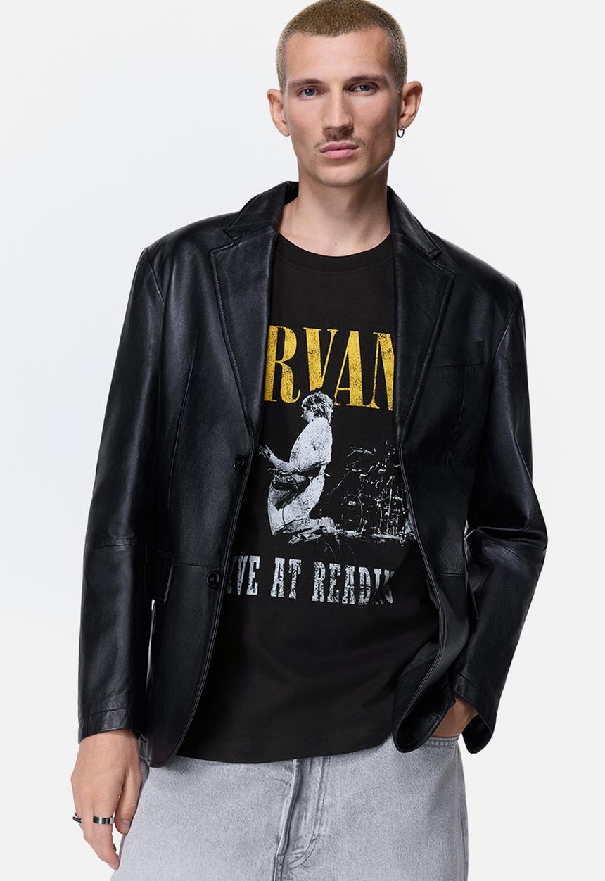 H&M - Loose fit t-shirt - black/nirvana