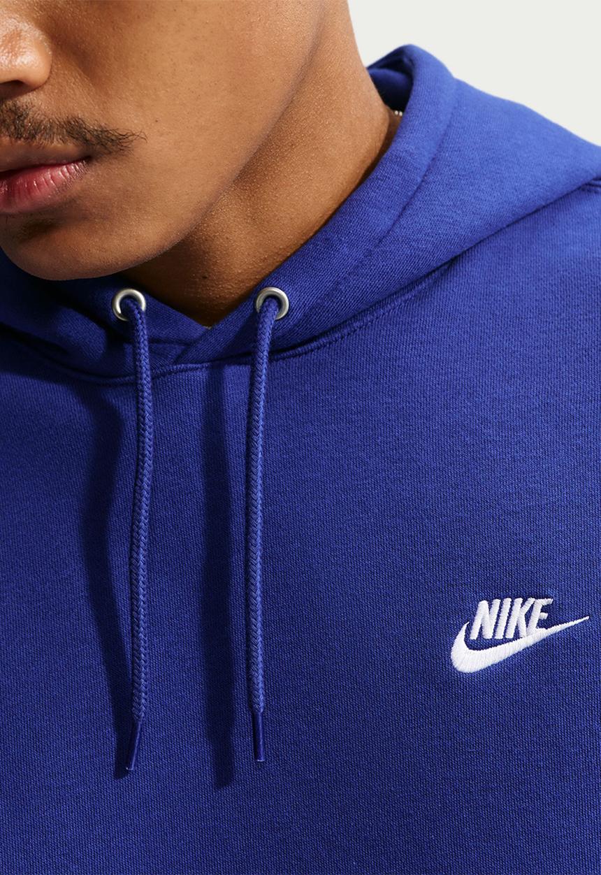 Nike - Club  Pullover BB Hoodie- Deep Royal Blue/Deep Royal Blue/White
