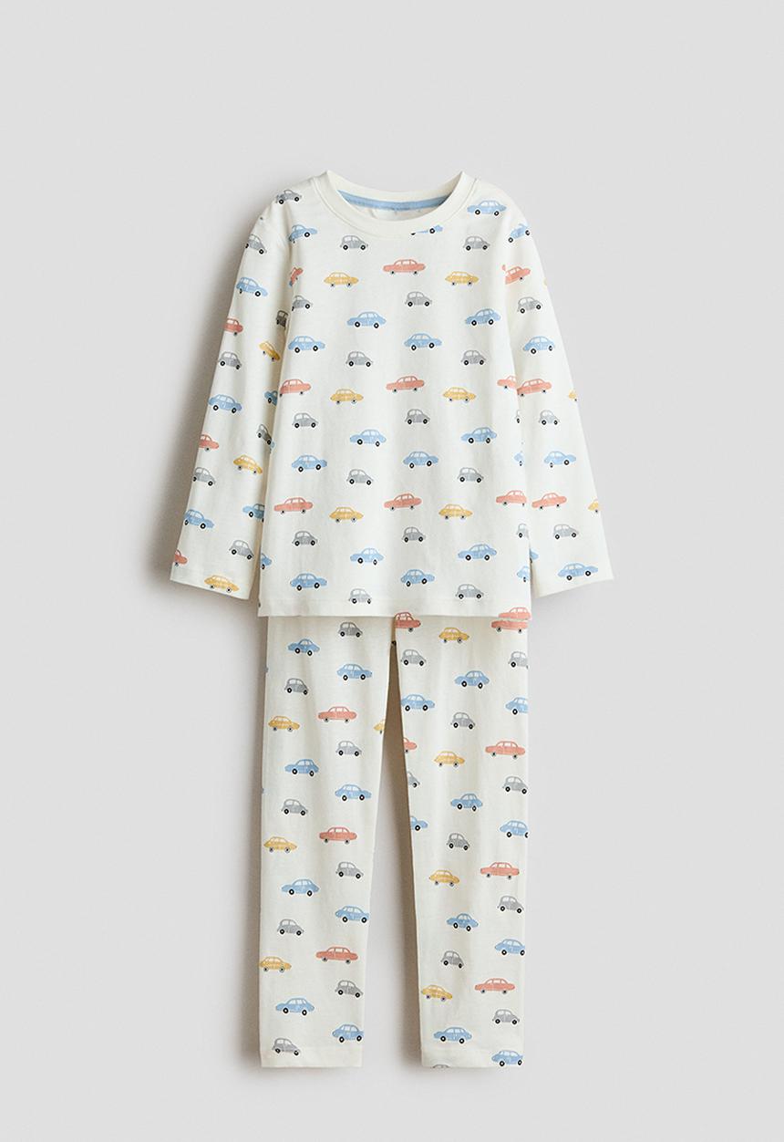 H&M - Patterned jersey pyjamas - white/cars