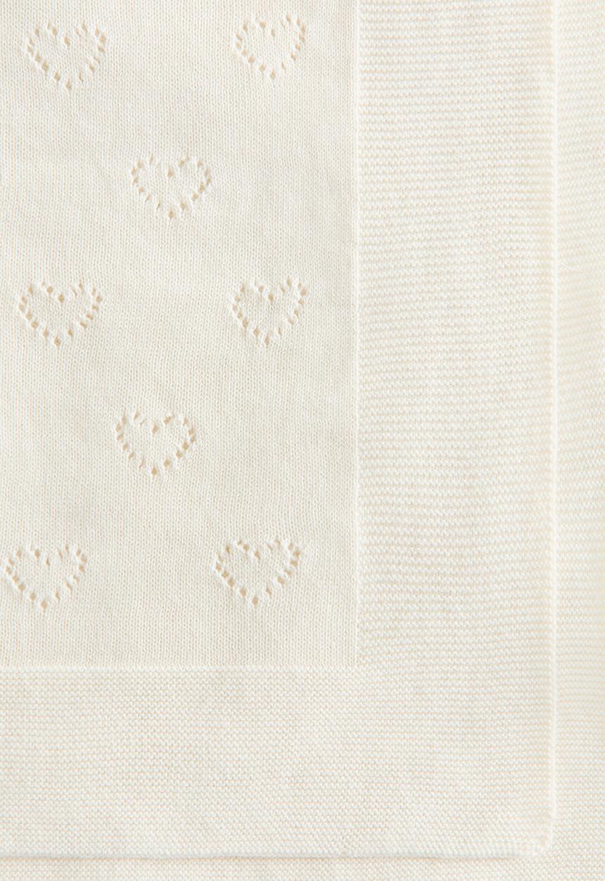 H&M - Cotton pointelle baby blanket - white