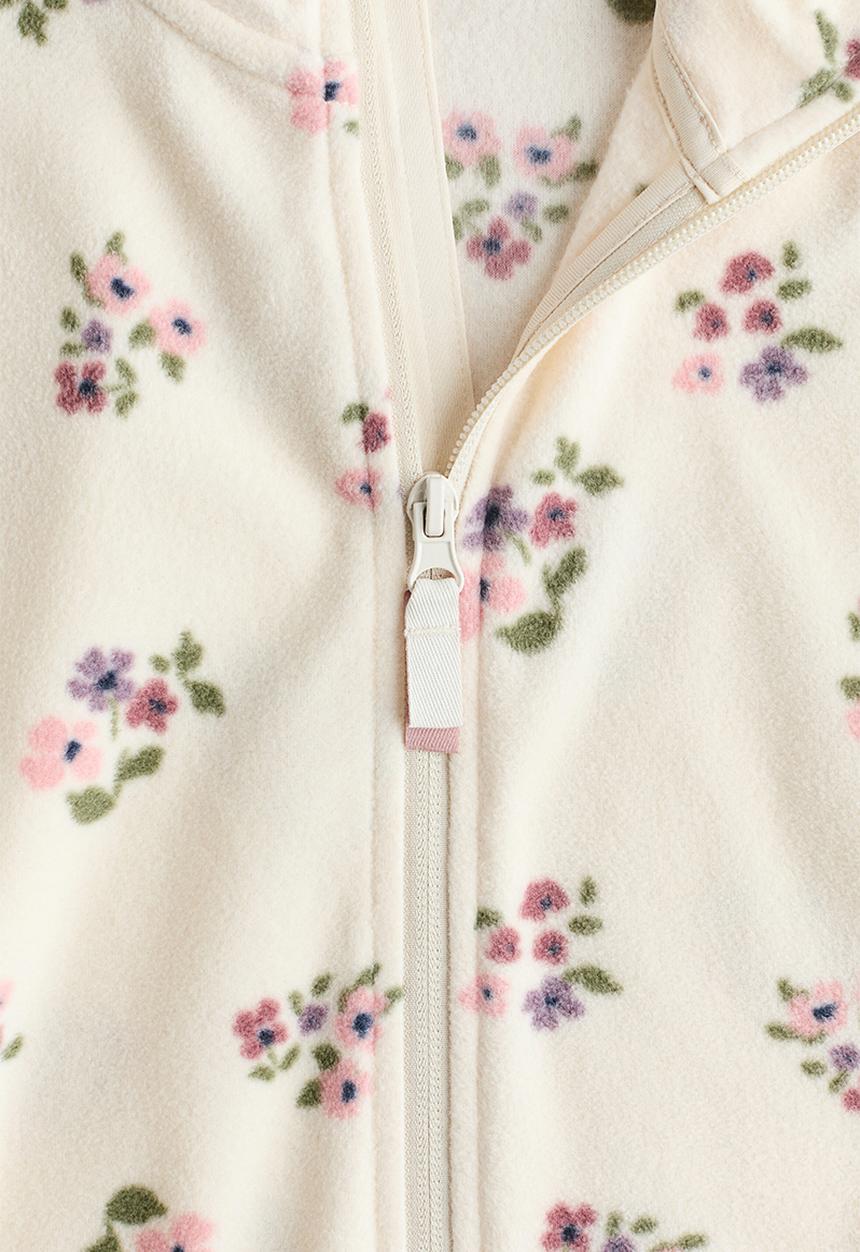 H&M - Fleece jacket - cream/floral
