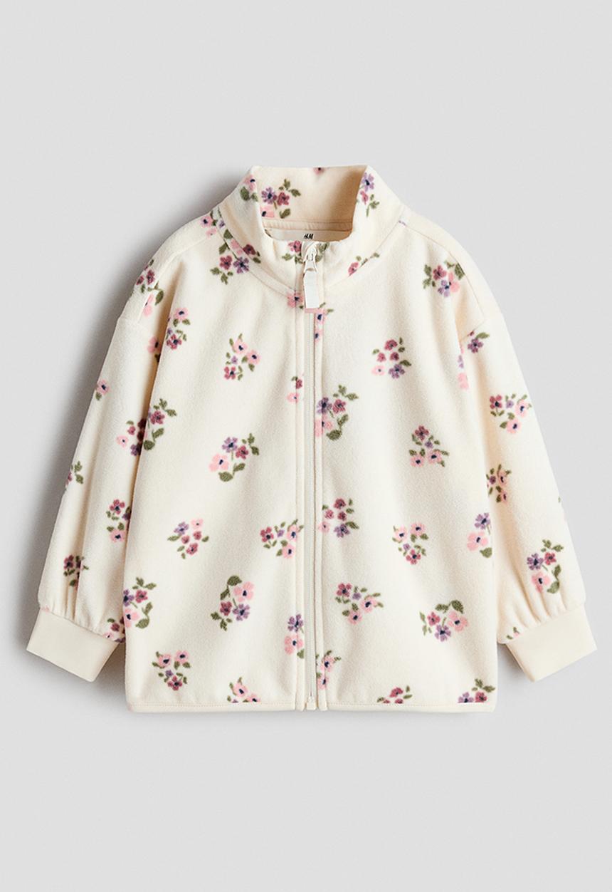 H&M - Fleece jacket - cream/floral
