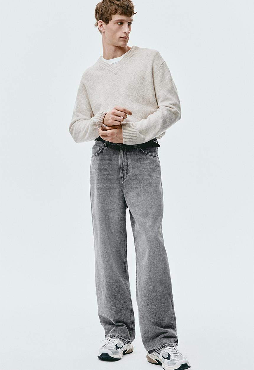 H&M - Baggy jeans - medium denim grey