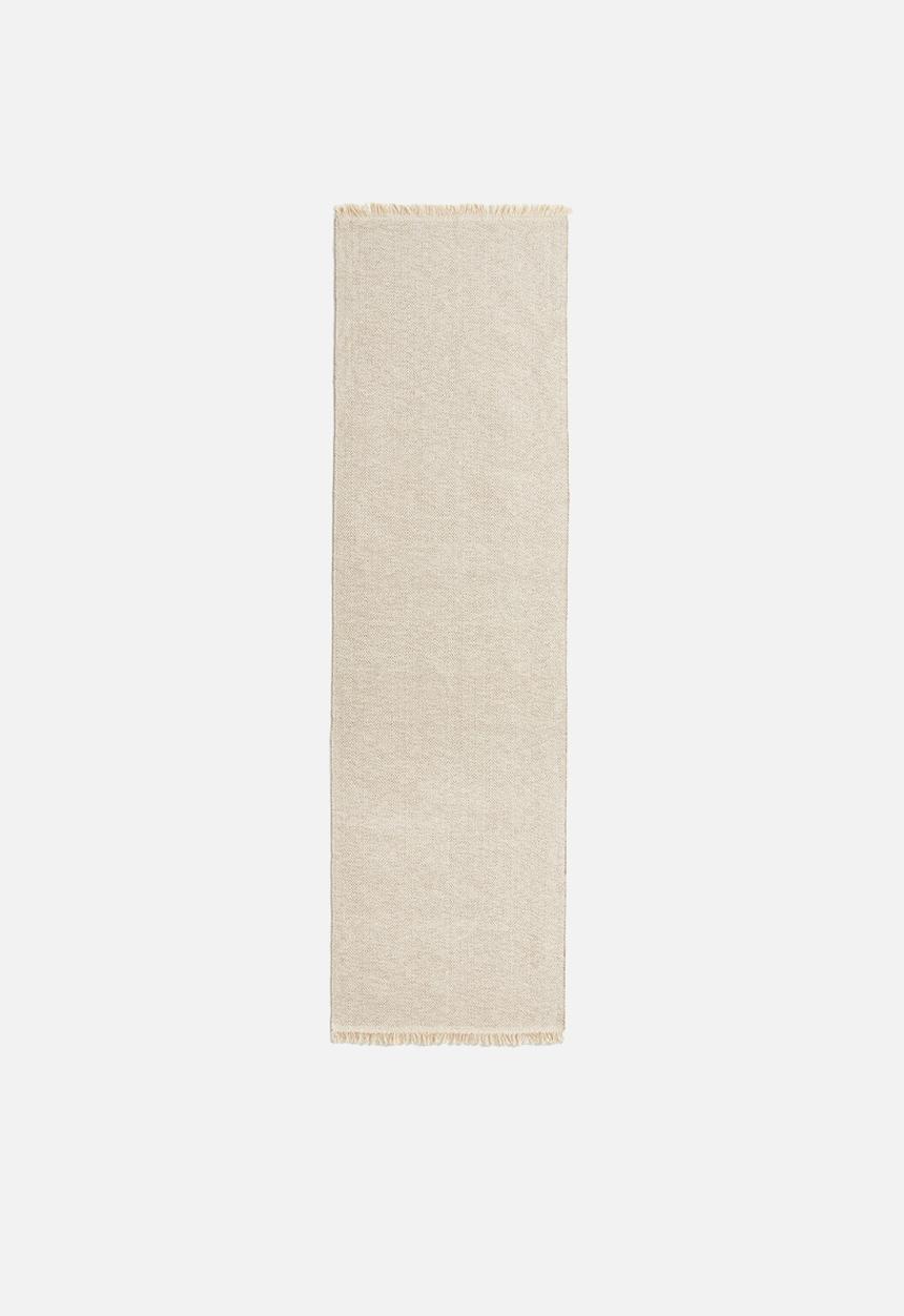 H&M - Fringed cotton runner rug - beige