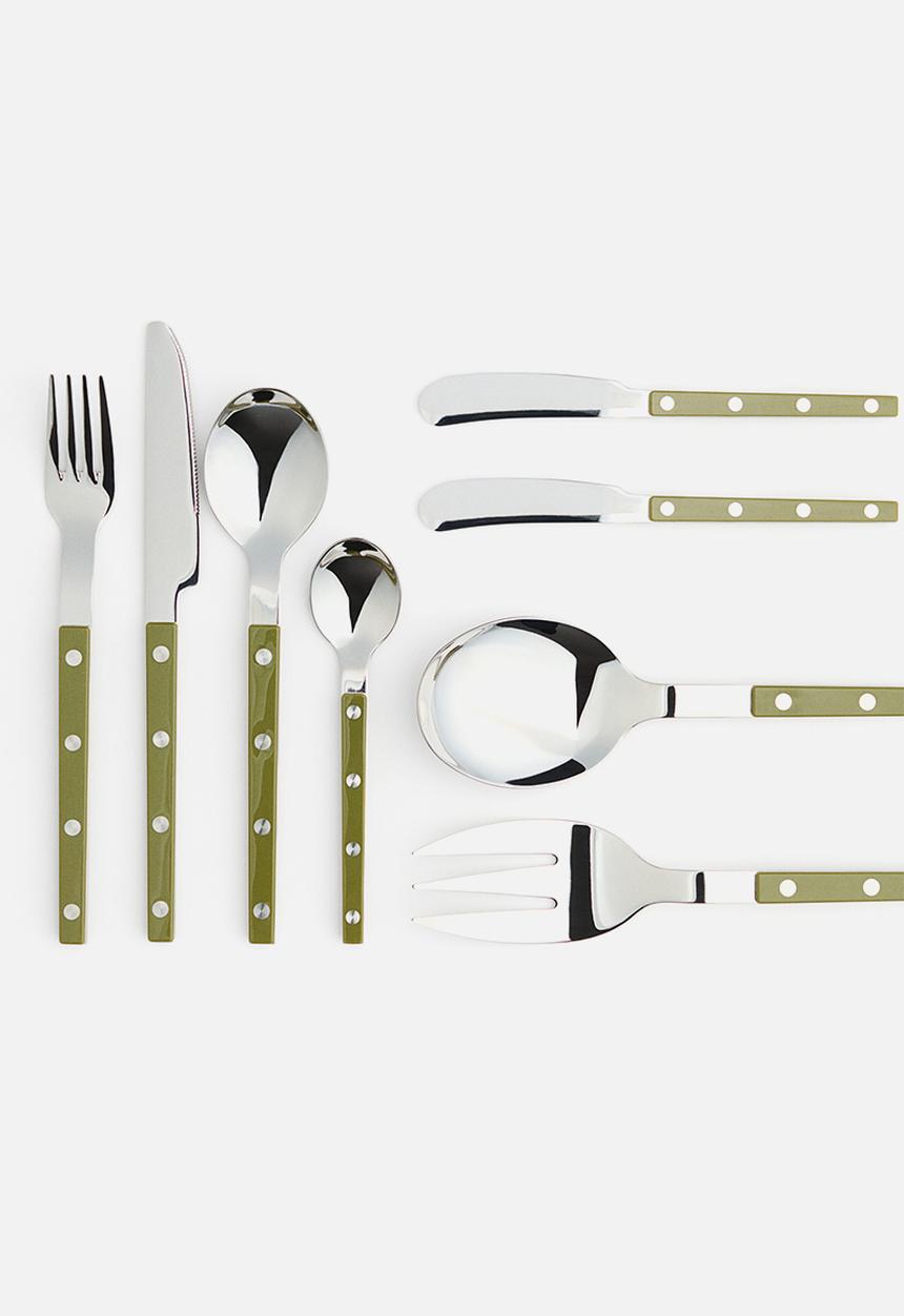 H&M - Stainless steel salad servers - green