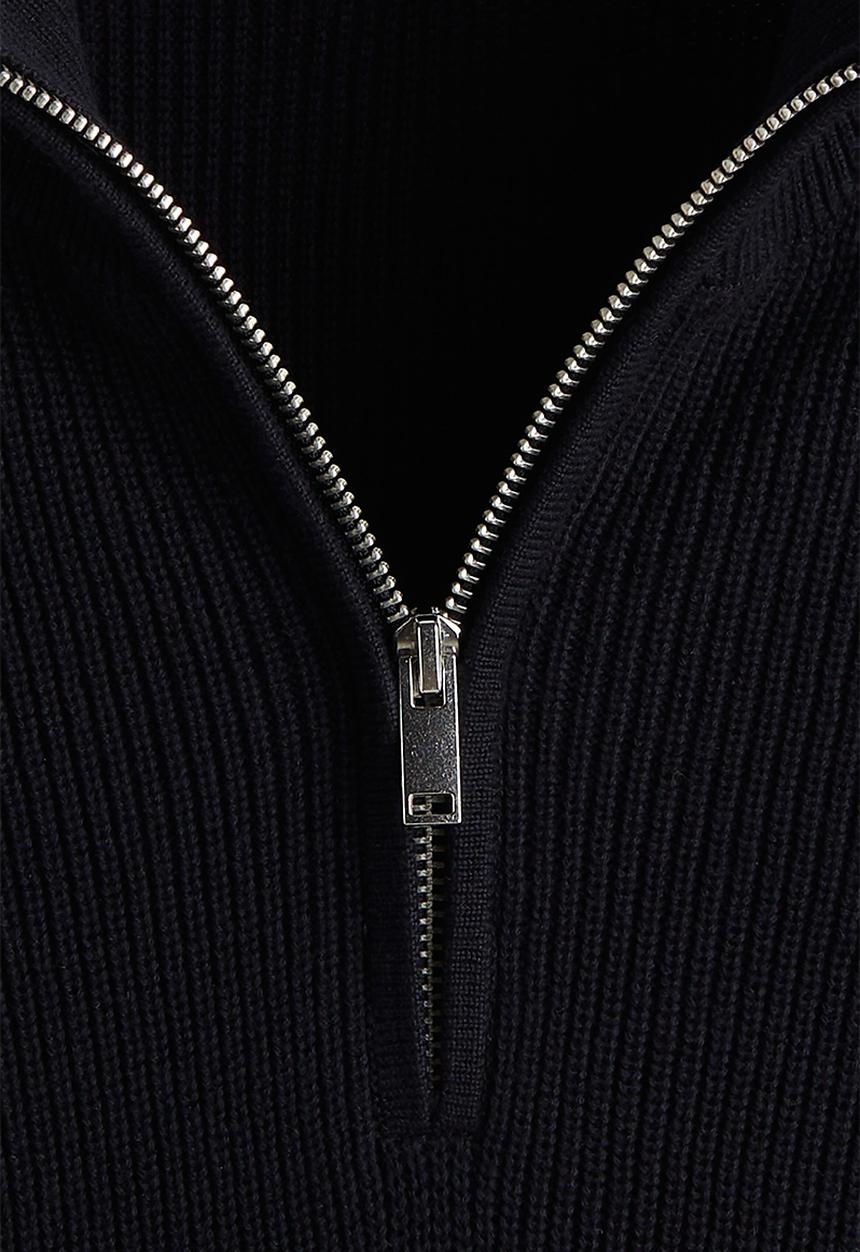 H&M - Regular fit zip-top jumper - navy blue