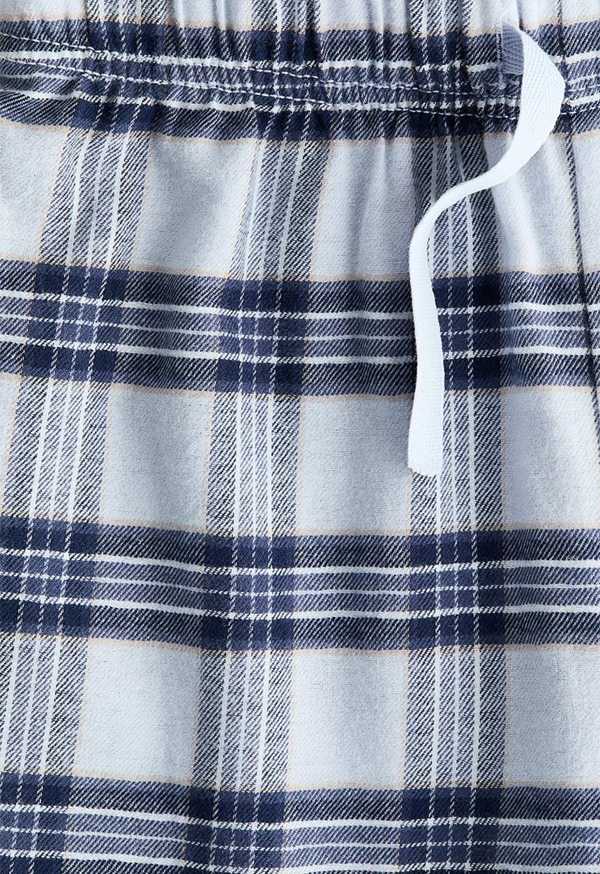 H&M - Cotton pyjama bottoms - light blue/checked