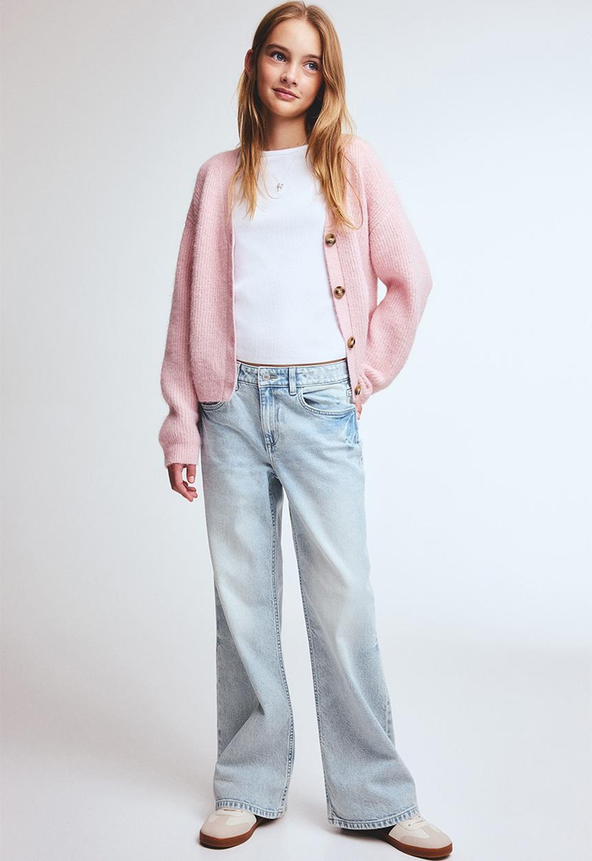 H&M - Baggy fit bootcut leg jeans - light denim blue