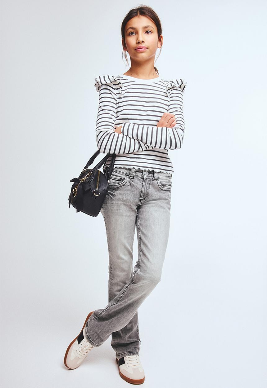 H&M - Bootcut leg low jeans - washed denim grey