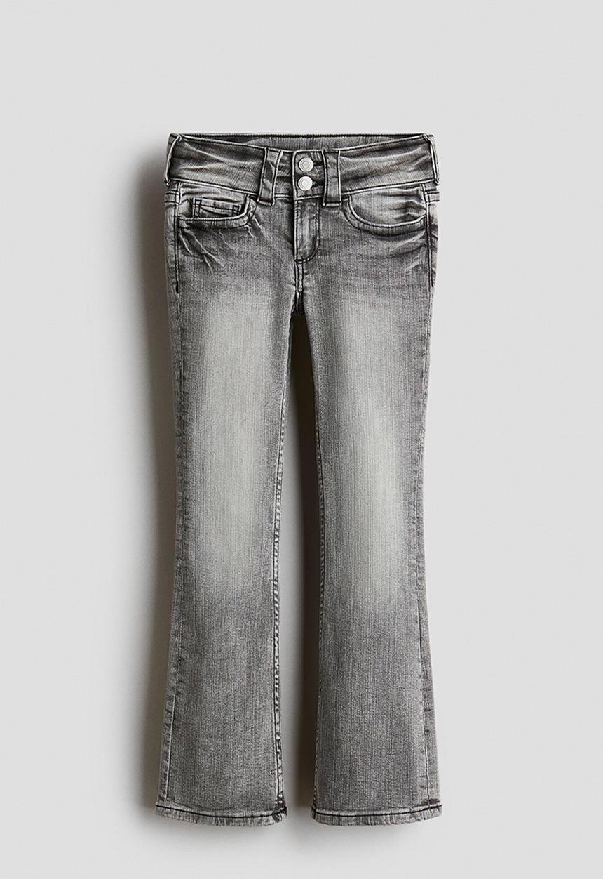 H&M - Bootcut leg low jeans - washed denim grey