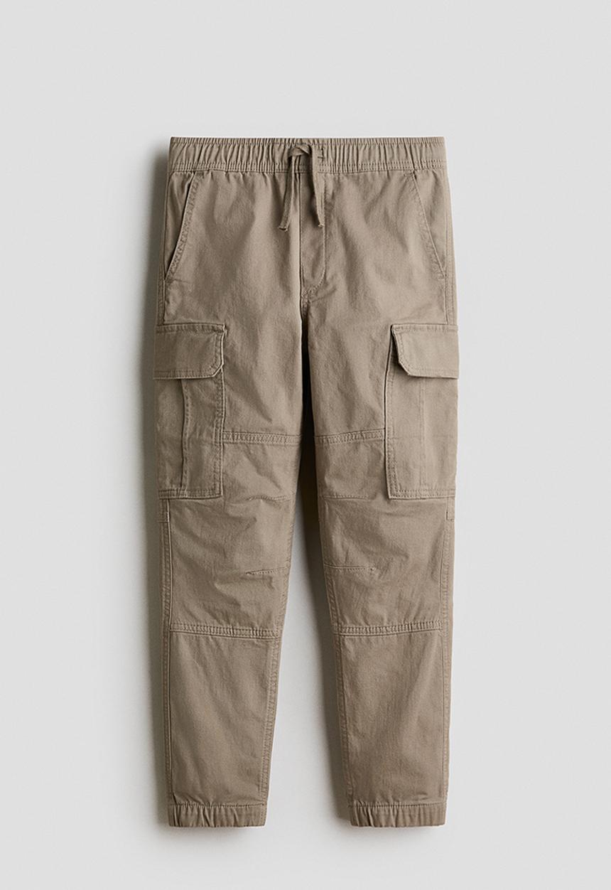 H&M - Cotton cargo joggers - beige