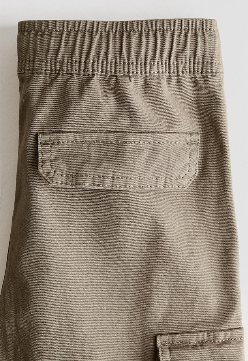 H&M - Cotton cargo joggers - beige