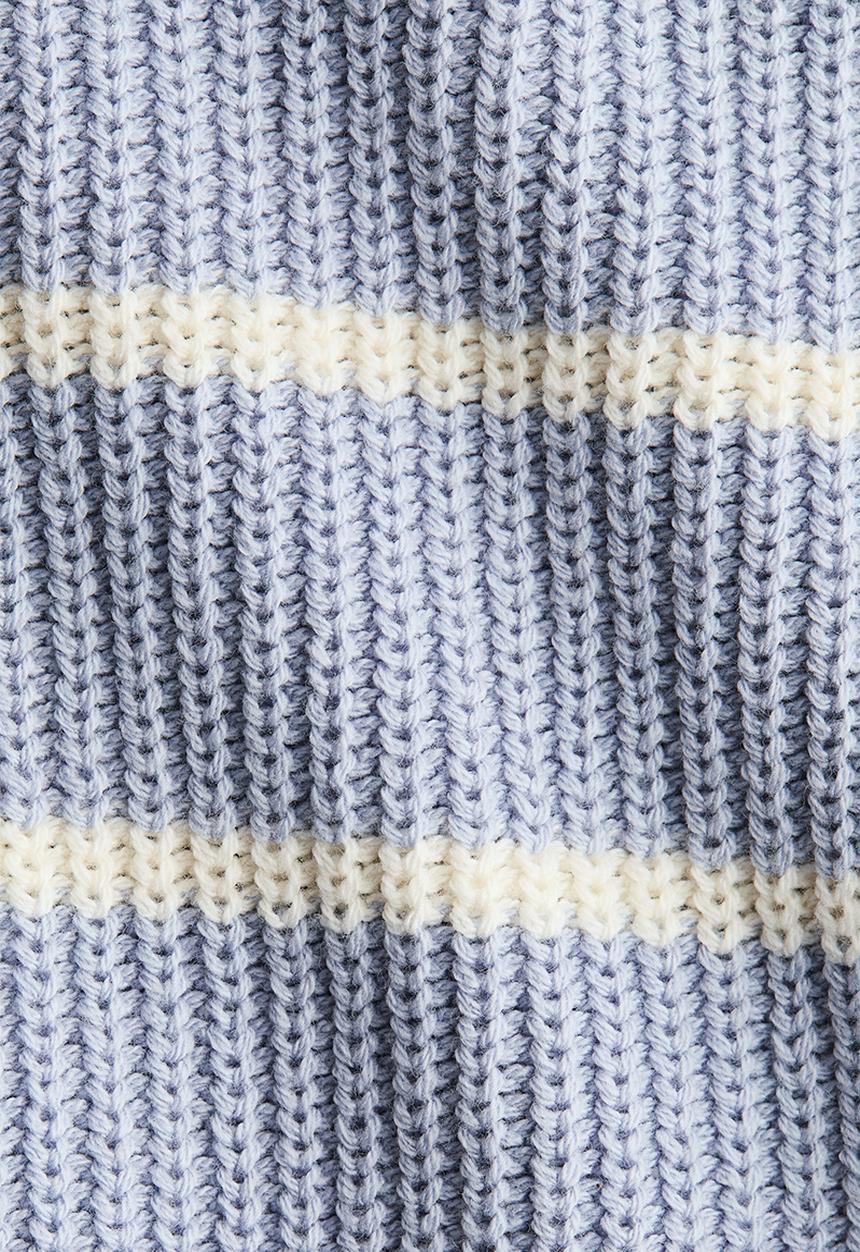 H&M - Cotton-blend jumper - light blue/striped
