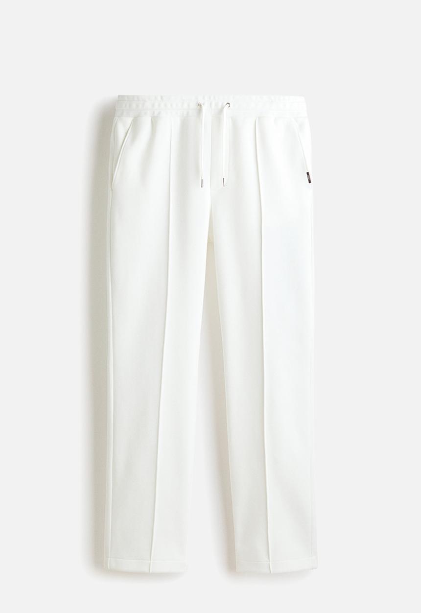 H&M - Regular fit tailored joggers - white