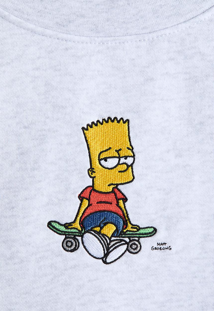 H&M - Print-motif sweatshirt - light grey marl/the simpsons