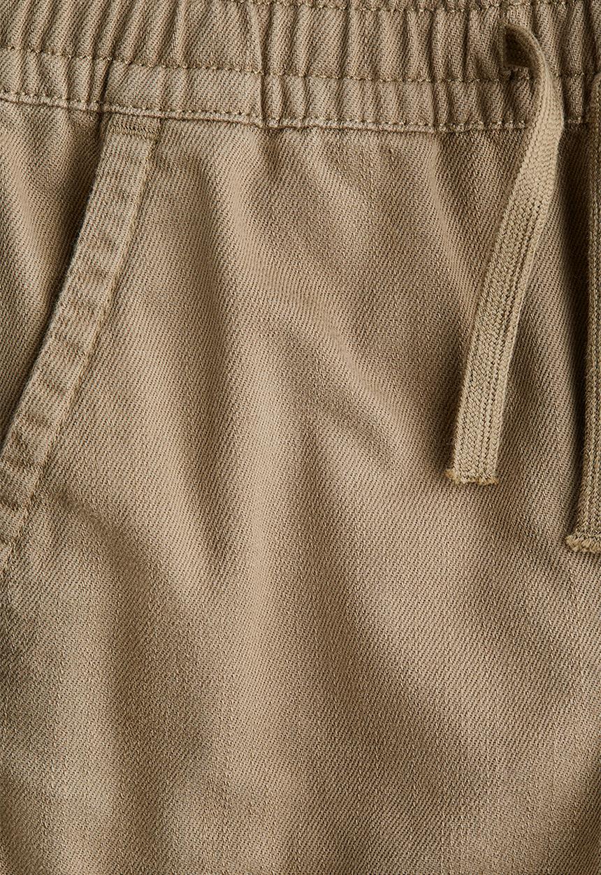 H&M - Cotton twill trousers - dark khaki beige