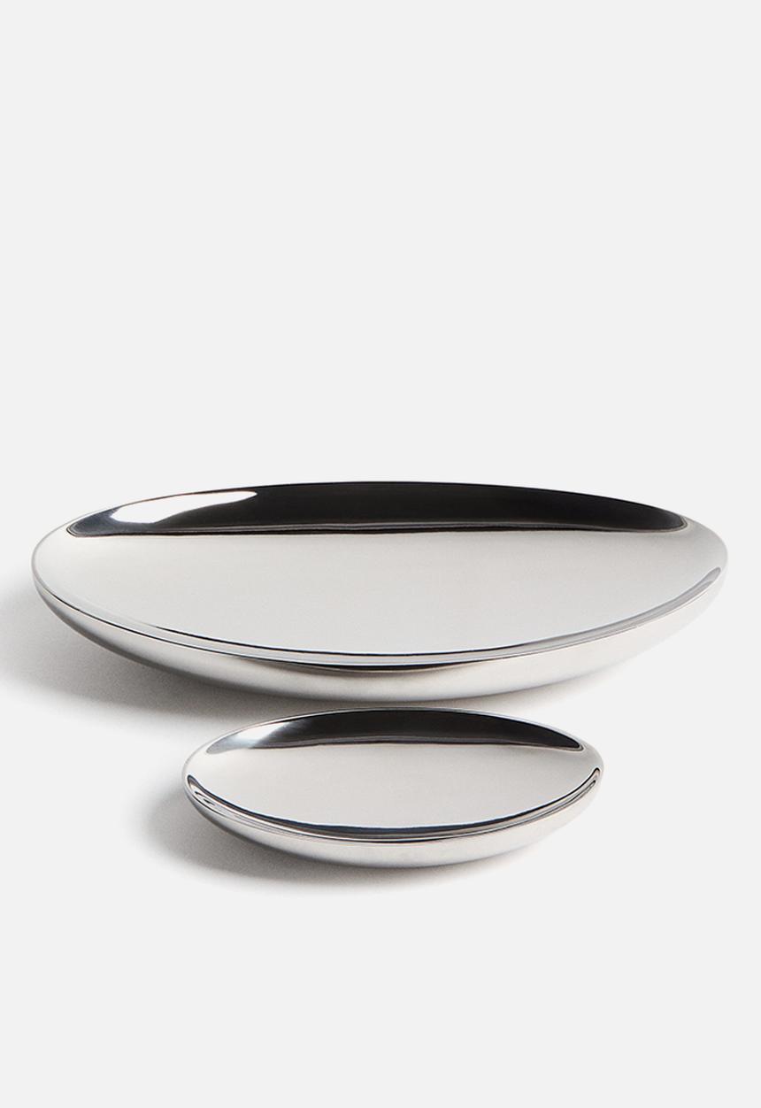 H&M - Small stainless steel trinket dish - silver-coloured