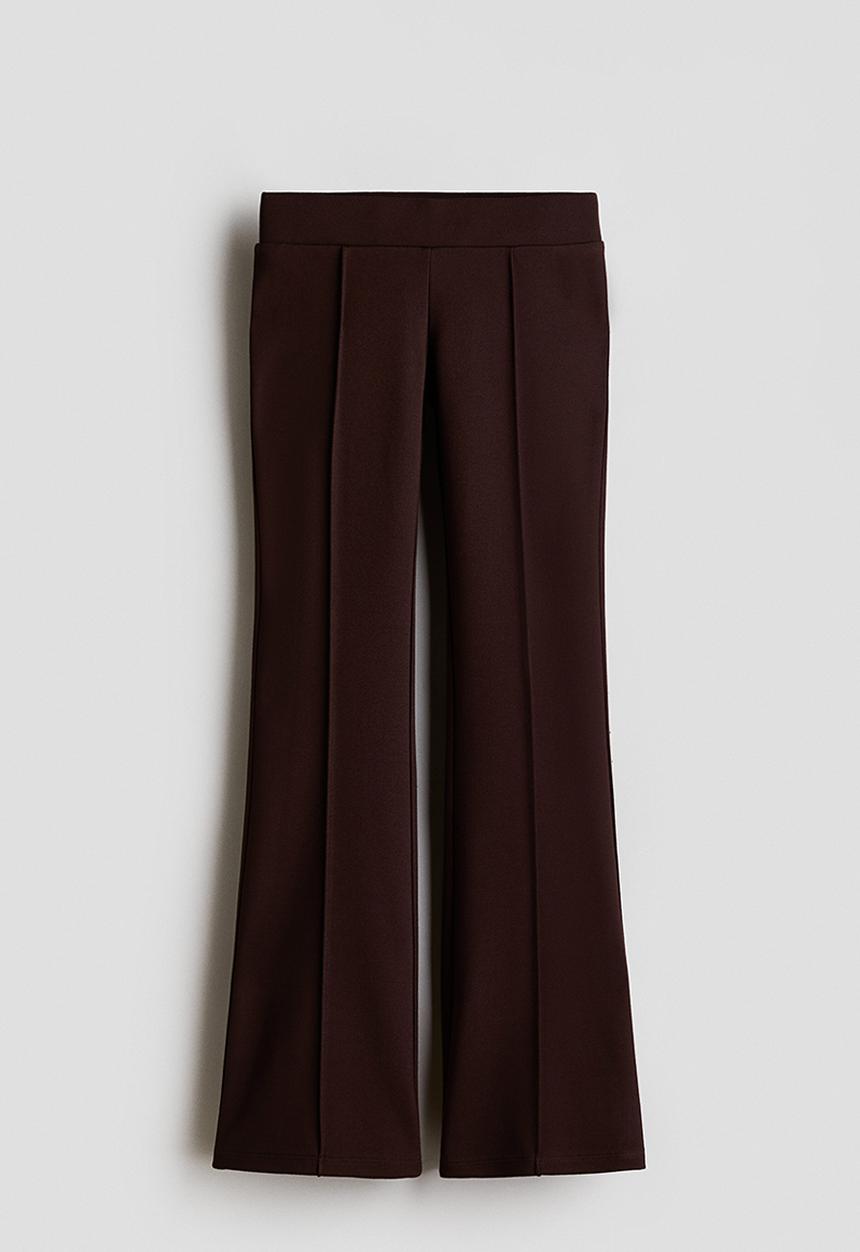 H&M - Flared ponte di roma leggings - dark brown