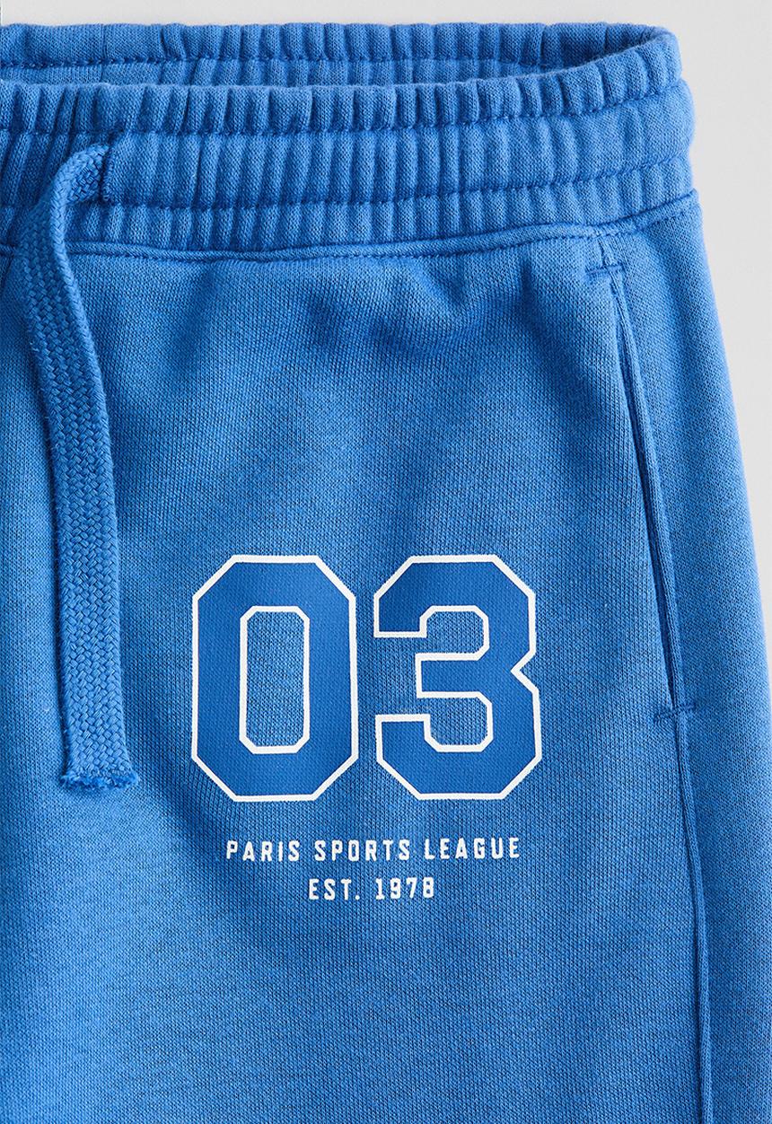 H&M - Embroidery-detail joggers - blue