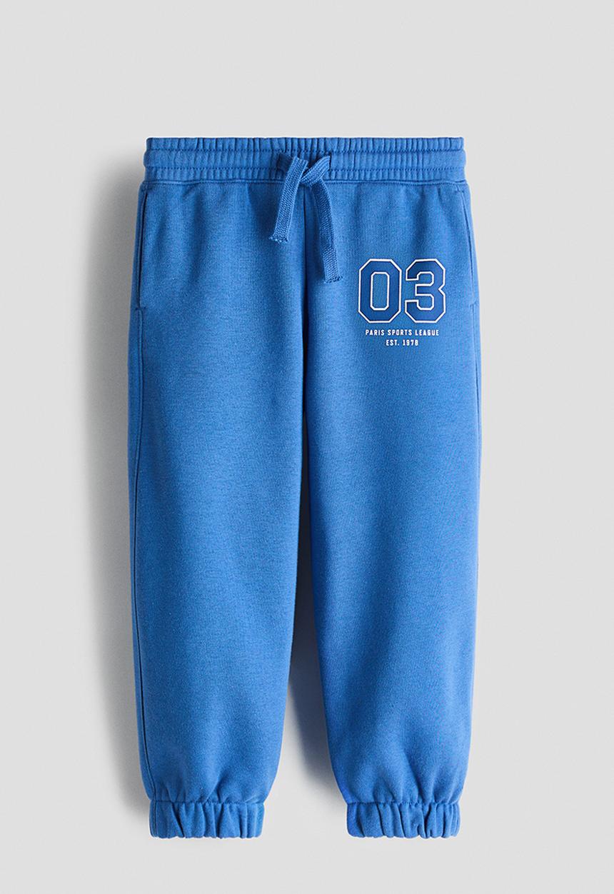 H&M - Embroidery-detail joggers - blue